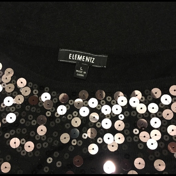 NEW Elementz Knitted Sequin Evening Dress. L - Picture 3 of 5